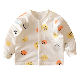 秋冬哈咪奇婴儿薄夹棉保暖上衣男女宝宝立领内胆秋衣儿童开衫棉衣