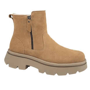 奥康男士雪地靴冬季新款时尚加绒保暖反绒工装短靴潮时尚棉鞋