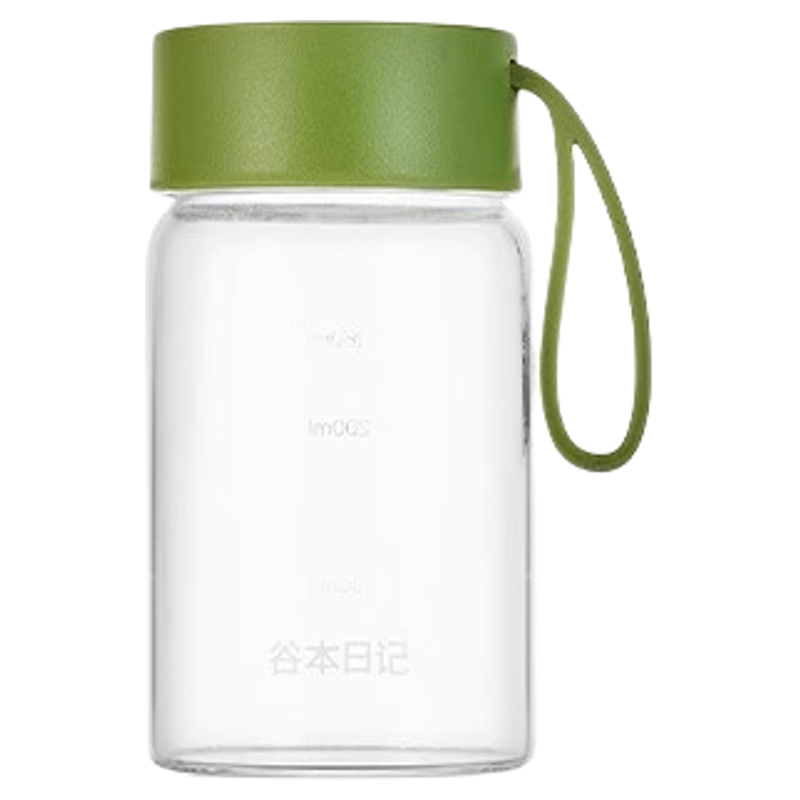 谷本日记咖啡杯水杯手提便携式玻璃杯300ml官方旗舰正品可高温水