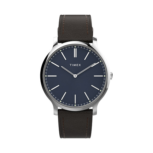 TIMEX天美时Main Street系列简约手表石英商务皮革男表TW2W43700