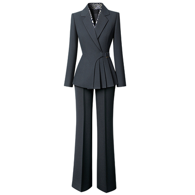 时尚设计感职业西装套装春秋气质修身前台接待工作服职场通勤工装