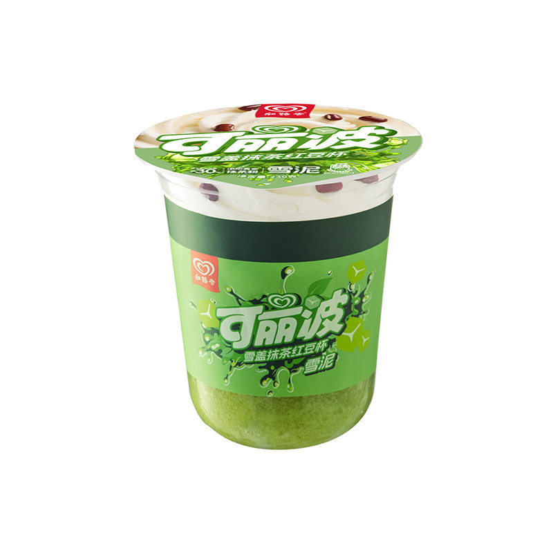 和路雪可丽波雪盖抹茶红豆杯雪泥冰淇淋雪糕冷饮