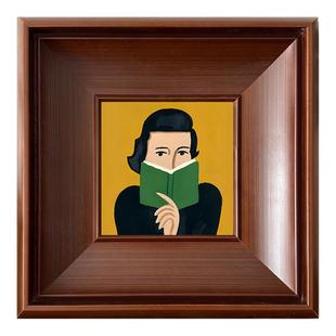 可可的画廊卡通多巴胺复古人物餐厅书房咖啡厅背景墙小摆件装饰画