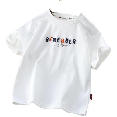 男童圆领T恤衫夏季薄款休闲上衣