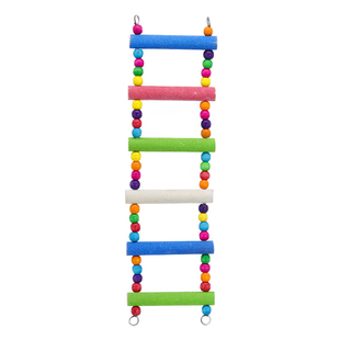 鹦鹉磨砂云梯爬梯玄凤虎皮玩具用品爬珠秋千梯子楼梯鸟笼彩色装饰