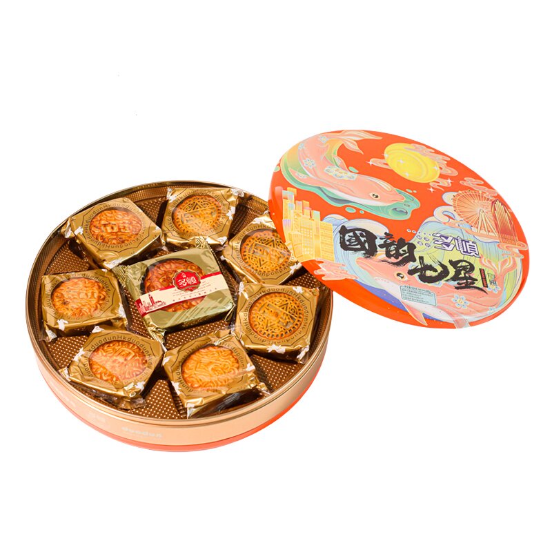 多顿广式蛋黄白莲蓉五仁月饼礼盒