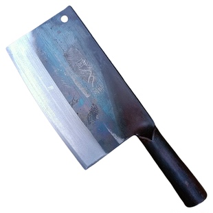 正宗国藩聋哑刀手工锻打炮弹钢砍骨刀斩鸡鸭杀鱼锋利老式铁斩骨刀