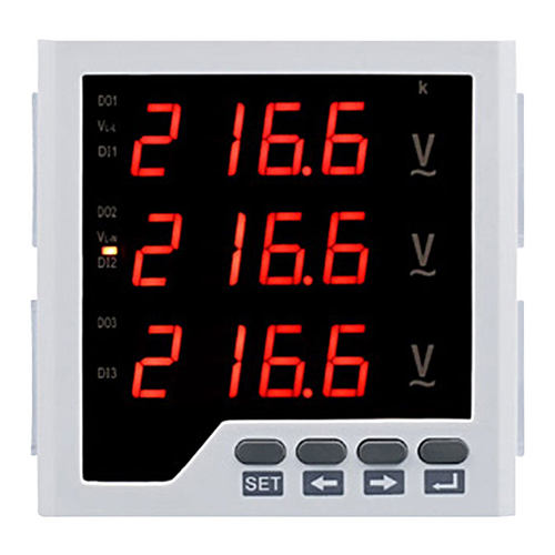 伊莱科数显三相交流电压表ELE-3AV33/3Y液晶数字显示380V 96*96