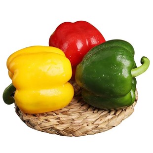 新鲜水果彩椒甜椒生吃七彩辣椒当季蔬菜五彩灯笼红小米椒圆椒包邮