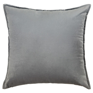 黑白灰色丝绒方抱枕沙发客厅高级感纯色轻奢靠背垫床头办公室靠枕