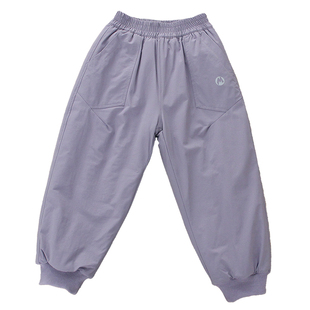 儿童软壳滑雪冲锋裤加厚保暖裤男女童夹棉裤蚕丝羊绒防风一条过冬