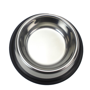 不锈钢宠物狗碗防滑硅胶幼犬耐咬狗粮碗金毛拉布拉多泰迪猫咪食盆