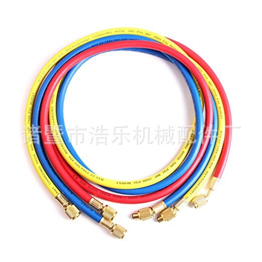 加氟管 冷媒雪种加液管 三色管 R22R134R410空调加液管 制冷配件