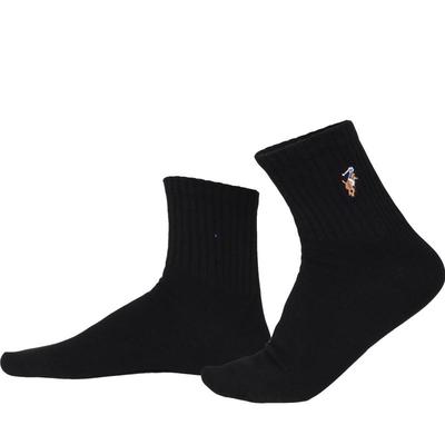 Polo运动吸汗透气中帮潮冬天袜子