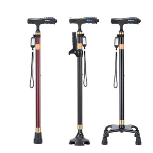 医用拐杖老年人防滑轻便拐棍伸缩手杖四脚扶手助行器康复走路行走