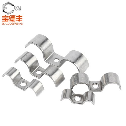304不锈钢卡箍加厚单边管U水管卡马鞍卡卡子固定卡扣卡骑马型夹