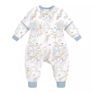 littletiny婴儿调温睡袋幼儿家居服宝宝睡衣秋冬季加厚儿童防踢被