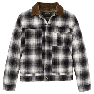 Filson经典美式羊毛夹克绗缝保暖内衬灯芯绒领外套炭灰格纹
