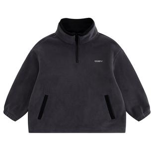 小象汉姆童装男童加绒卫衣2026新款儿童加厚一体绒保暖外套冬装