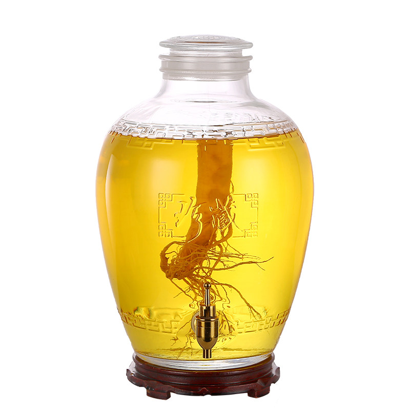 磨沙口家用泡酒玻璃瓶无铅加厚