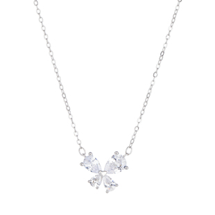 巨闪精致“小蝴蝶”999纯银项链女款轻奢小众设计高级感生日礼物