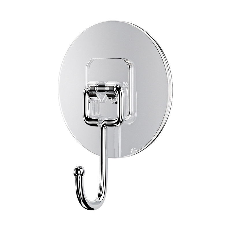 圆形挂钩强力粘胶免打孔宿舍挂勾厨房墙壁贴墙上钩子透明无痕粘钩