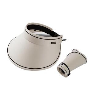 儿童防晒帽子夏季亲子遮阳帽防紫外线学生女童男孩空顶大檐太阳帽