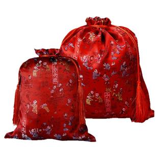 结婚嫁妆装子孙桶新娘拿手袋果子袋子孙袋百子图子孙兴旺代代相传