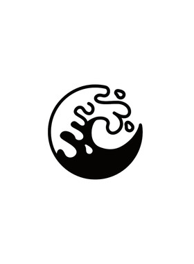 镂空车贴浪花大海神奈川TLP冲浪