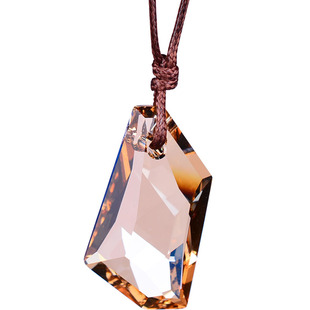 50mm特大号超大奥地利水晶吊坠挂绳女毛衣链汽车挂饰黄香槟色