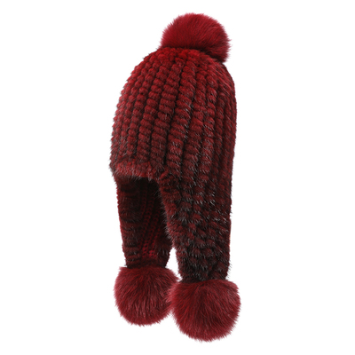 柏曦霖冬季编织皮草加厚保暖护耳