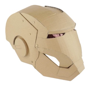 钢铁侠头盔面具可穿戴瓦楞纸板图纸拼装模型教程DIY手工玩具模型