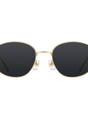 纯钛网红椭圆框太阳镜女