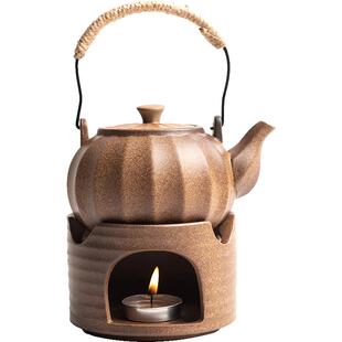 陶迷柴烧提梁壶家用粗陶泡茶壶日式复古温茶炉防烫绑绳功夫茶具
