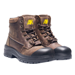 出口款劳保鞋疯马皮加厚皮耐穿抗造防砸防穿刺耐高温耐酸碱劳保鞋