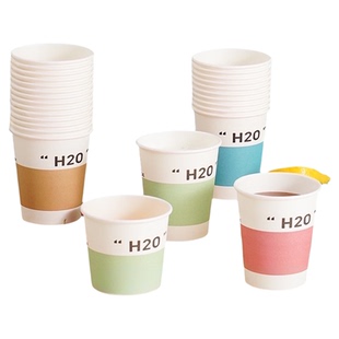 美宝琳一次性杯纸杯230ml*120只茶杯水杯咖啡杯不渗漏安全无味