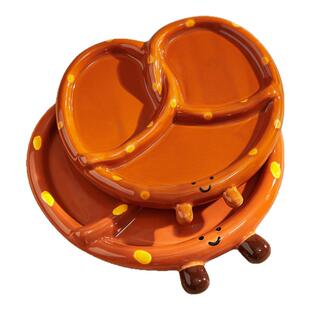 可爱盘子爱心餐盘分格大人减脂好看送闺蜜生日礼物早餐盘子高颜值