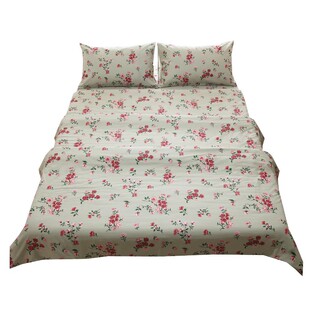 绿底玫瑰纯棉床单床笠单件全棉被罩枕套可搭配四件套全店支持定做