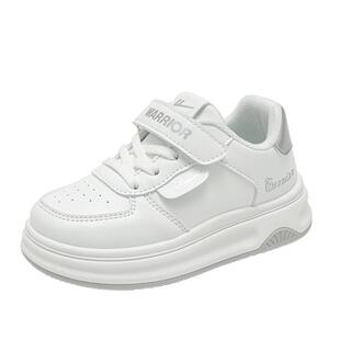 回力童鞋小白鞋女童鞋子防水2025新款秋季儿童板鞋男童白色运动鞋