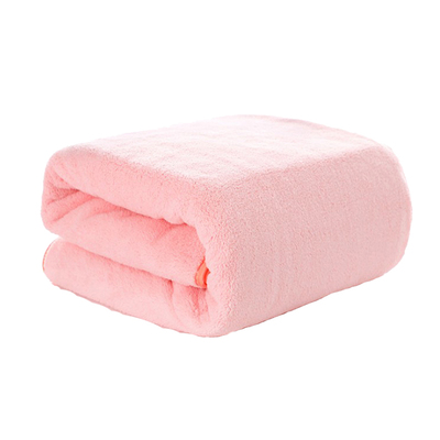 挂环家用珊瑚绒毛巾柔软吸水素色