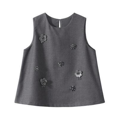 植木【miu系学院风】女童背心儿童无袖背心 2026年春季新款童装