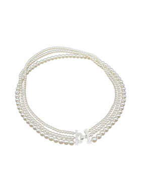 女款小众叠戴轻奢赫本风珍珠项链