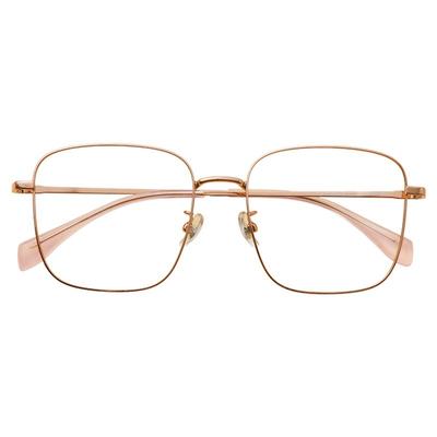 纯钛金丝边大方框近视眼镜框显瘦