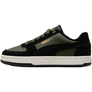 PUMA彪马加绒板鞋男鞋女鞋冬季新款运动鞋复古保暖休闲鞋绿色厚底