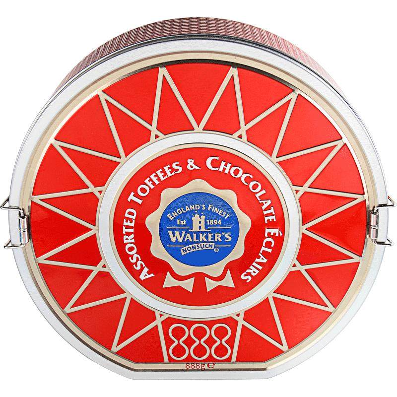 英国进口零食喜糖糖果年货礼盒装Walkers沃尔克斯什锦太妃糖罐装
