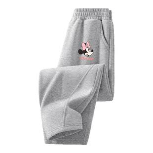 迪士尼女童春装裤子2026新款童装女孩休闲好看运动裤宽松儿童长裤