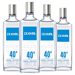江小白银盖40度500ml*4瓶高粱酒纯粮食酒白酒大瓶装清香酒整箱装