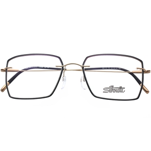 诗乐眼镜架男超轻纯钛方框全框商务大脸近视Silhouette眼镜框5500