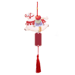 马年文创宣纸福马福卡挂件手写空白书法作品纸新年祈愿吉言diy新款2026年福字春节贺卡喜庆红色书签卡片挂饰