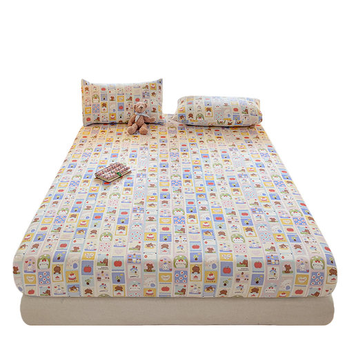 a类双层纱床笠单件2026新款非全棉纯棉宿舍单人床垫隔脏垫保护罩2